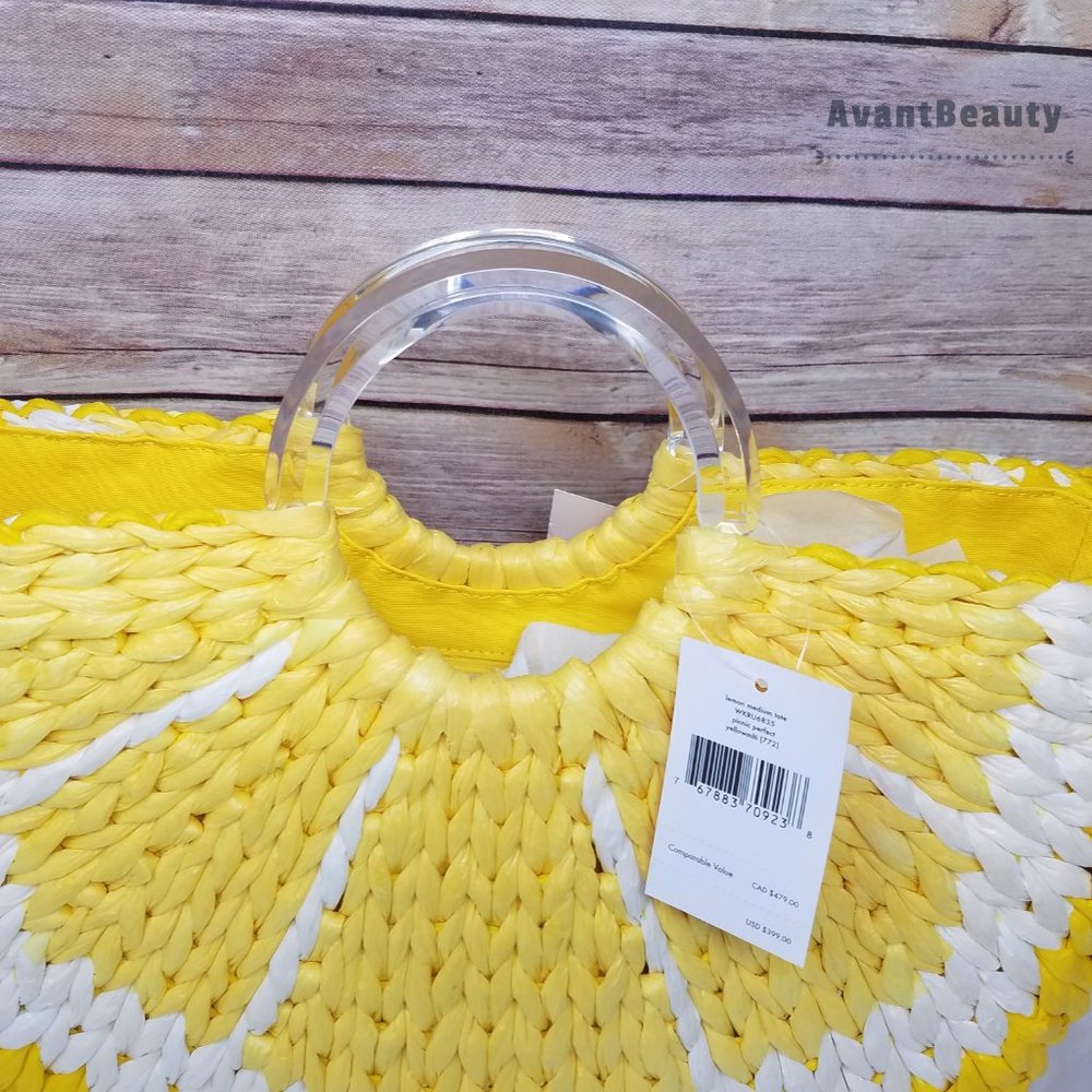 Kate Spade Picnic Perfect Lemon Medium Tote Yellow - Picture 9 of 13